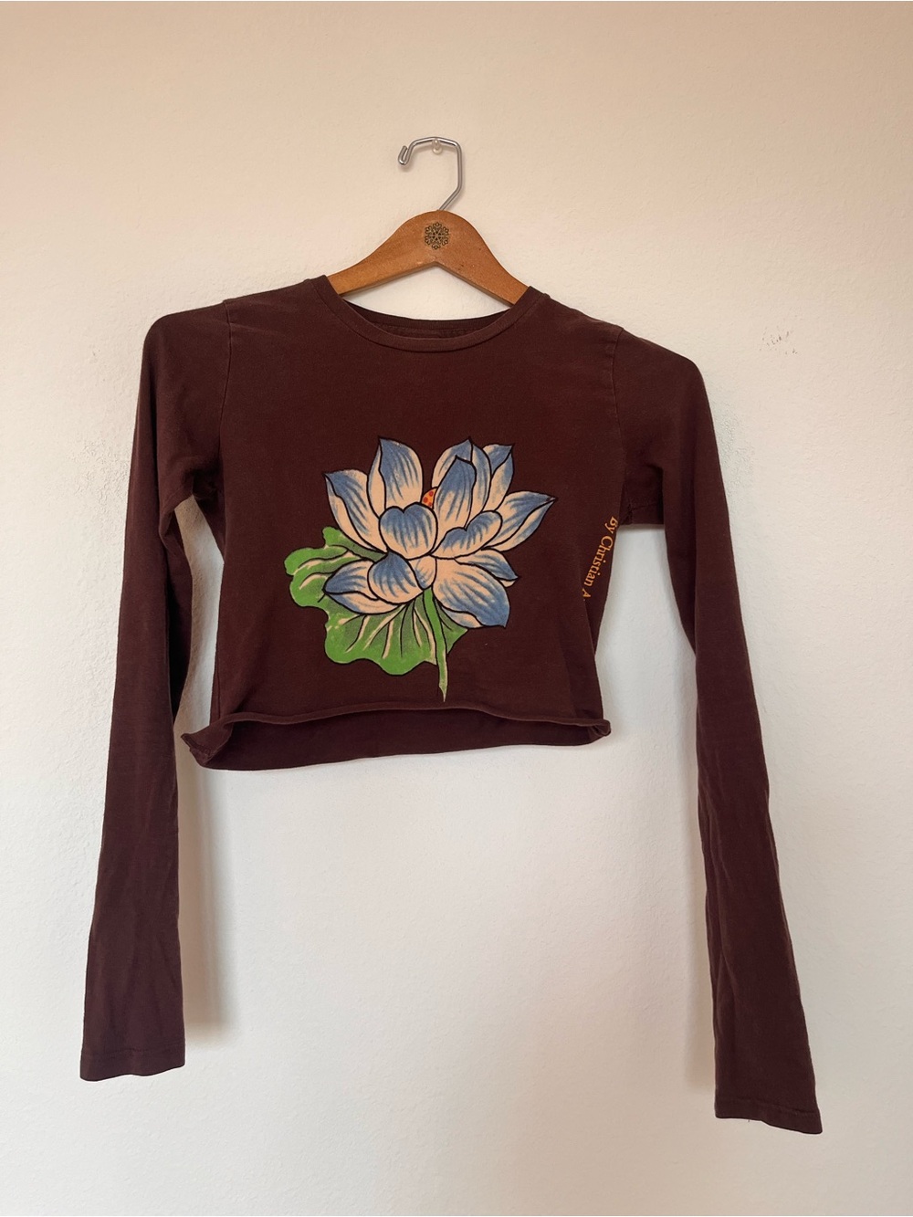 Ed Hardy Crop Long-Sleeve Top